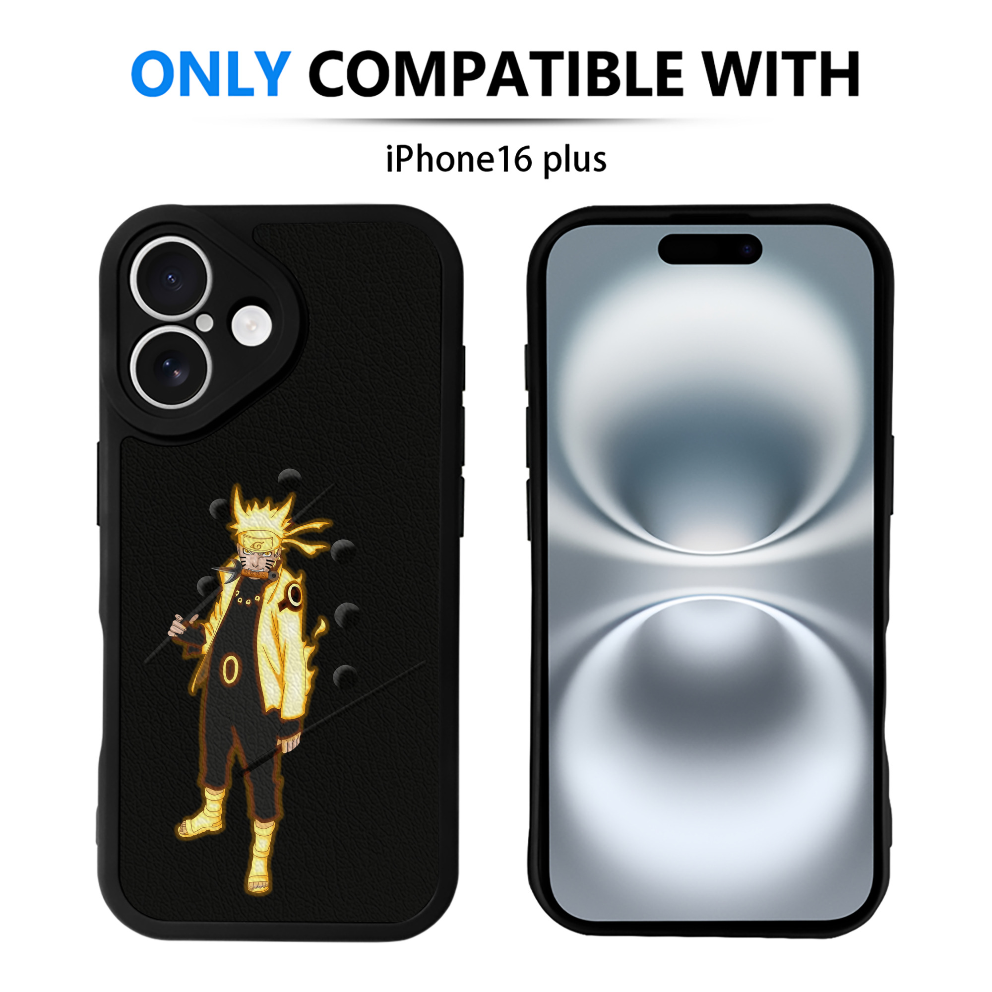 （画像用） NARUTO -ナルト- うずまき ナルト Uzumaki Naruto 【iPhone 16シリーズ対応】シリコンスマホケース（レザー調） 材質：シリコン